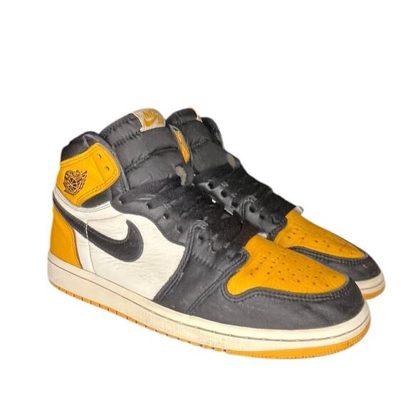 Nike Jordan 1 Retro OG High Yellow Taxi Pittsburgh Steelers Shoes Mens Sz 7.5 - Picture 3 of 6